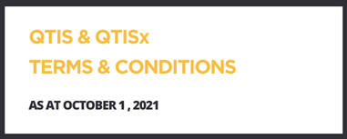 QTIS & QTISx Terms & Conditions