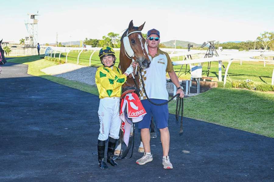 Lacey Morrison and Bodine Bailey after a recent winner.