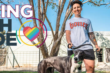 Anita Watts feels the love in greyhound racing