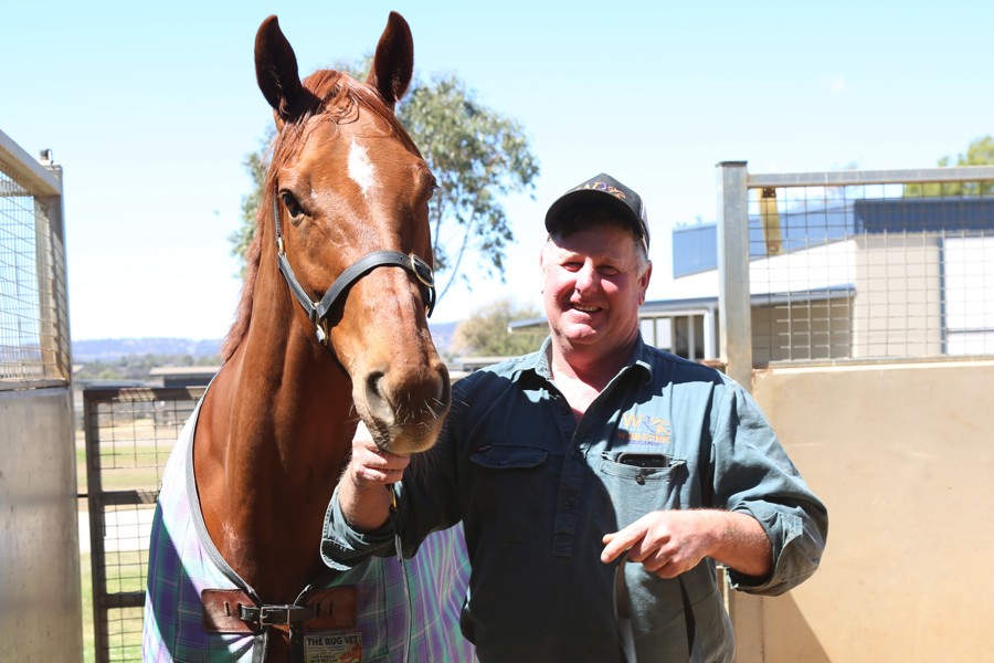 Pat Webster with Esjay.