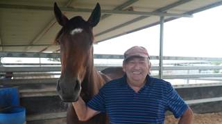 John Hubbard fighting to the finish line