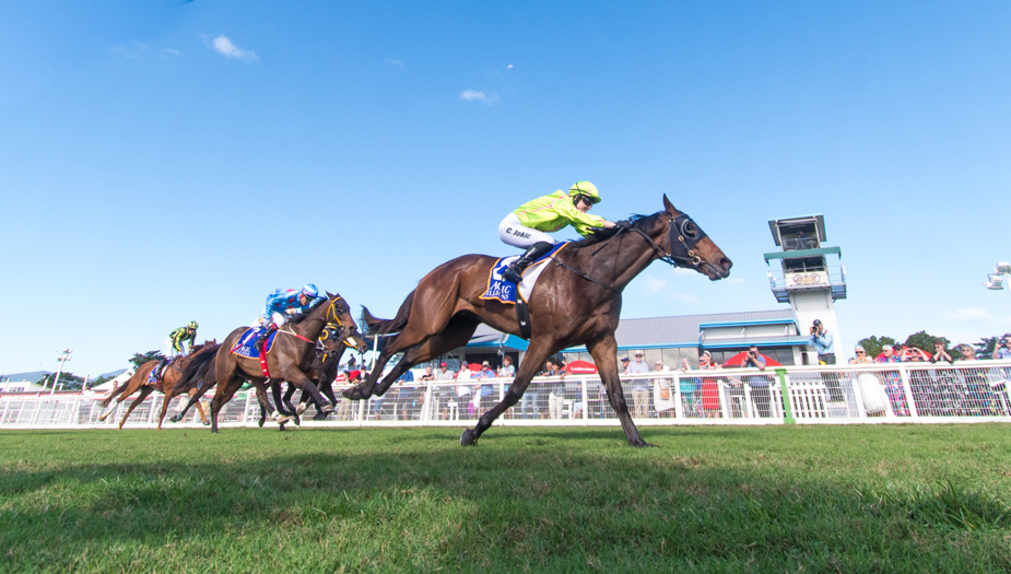 Chelsea Jokic winning aboard Savvy Thinker for trainer Garry Dickson. Pictures: Peter Roy.
